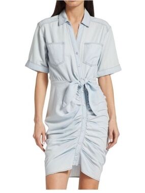 Veronica Beard Hensley Shirt Dress Light Denim Size 16